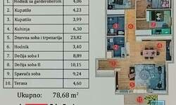 Cetvorosoban stan, Kragujevac, prodaja, 78m2, 112513e, id995173